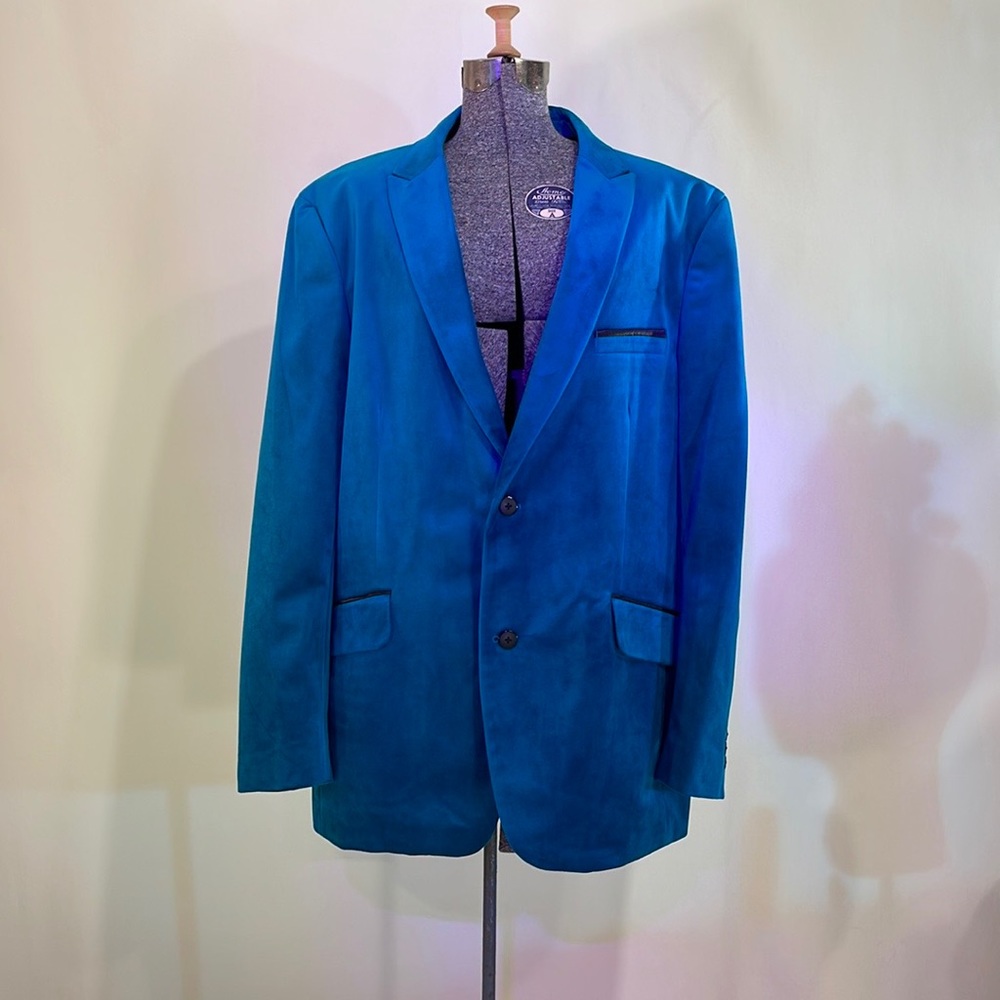 Brand New Alfani True Teal Velvet Evening Jackets for Men XXL